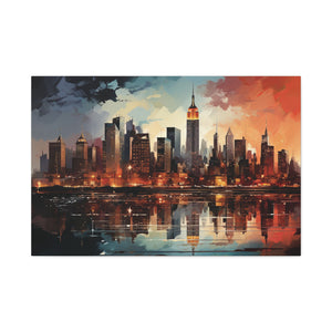 Abstract New York City Sunset Skyline Art - MiTo Store