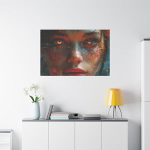 Cyberpunk Visionary: A Gaze into the Digital Maelstrom Canvas Art - MiTo Store