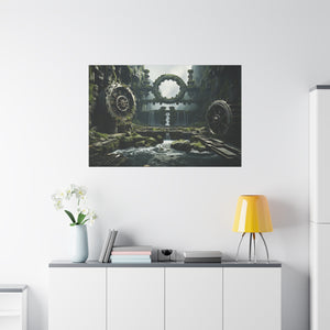 Chronogate Falls: Timeless Mechanisms Canvas Art - MiTo Store