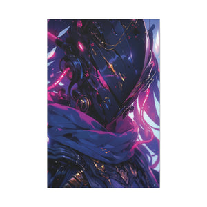 Neon Vanguard: Cybernetic Sentinel Canvas Art - MiTo Store