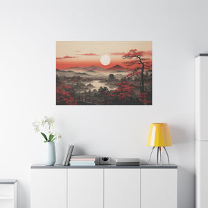 Kyoto Serenity: Sunrise over Sakura Canvas Art - MiTo Store