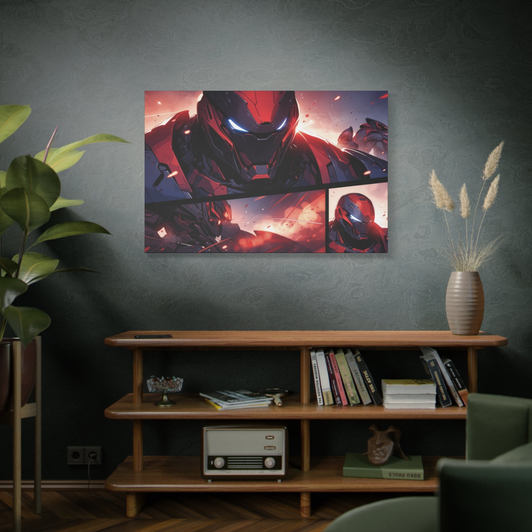 Ironclad Resolve: Mech Warrior Comics Canvas Art - MiTo Store