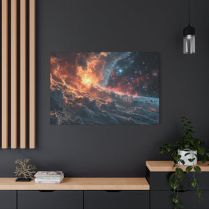 Celestial Inferno: The Galactic Divide Canvas Art - MiTo Store