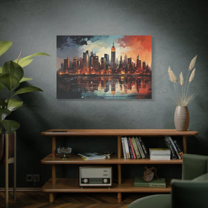 Abstract New York City Sunset Skyline Art - MiTo Store