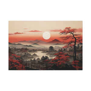 Kyoto Serenity: Sunrise over Sakura Canvas Art - MiTo Store