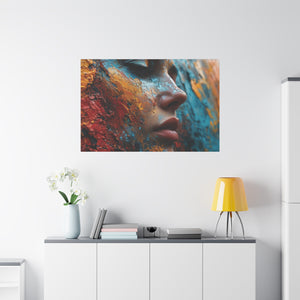 Chromatic Contours: A Portrait in Paint Canvas Art - MiTo Store