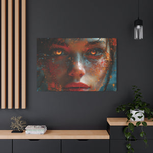 Cyberpunk Visionary: A Gaze into the Digital Maelstrom Canvas Art - MiTo Store