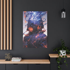 Elemental Veil: The Shrouded Sorcerer Canvas Art - MiTo Store