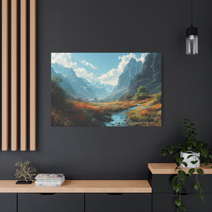Alpine Bloom: Mountain Meadow Canvas Art - MiTo Store