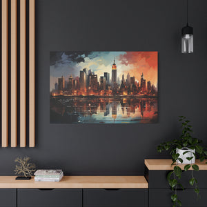 Abstract New York City Sunset Skyline Art - MiTo Store