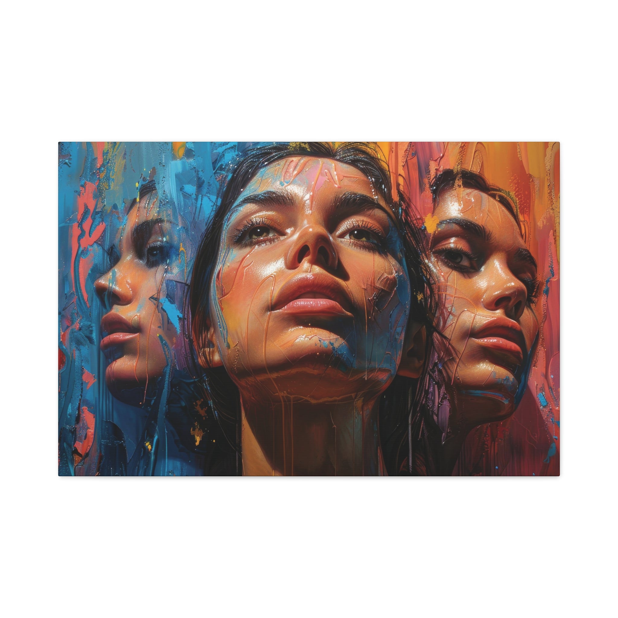 Colorful Abstract Female Faces Art - MiTo Store