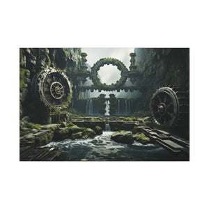 Chronogate Falls: Timeless Mechanisms Canvas Art - MiTo Store