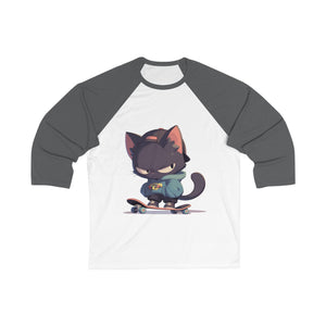 Too Cool for School Cat 3/4 Sleeve Baseball Tee - MiTo Store
