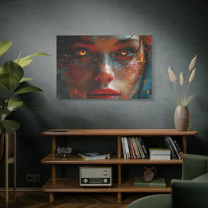 Cyberpunk Visionary: A Gaze into the Digital Maelstrom Canvas Art - MiTo Store