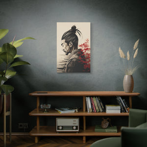 Samurai Introspection: Ink and Blood Canvas Art - MiTo Store