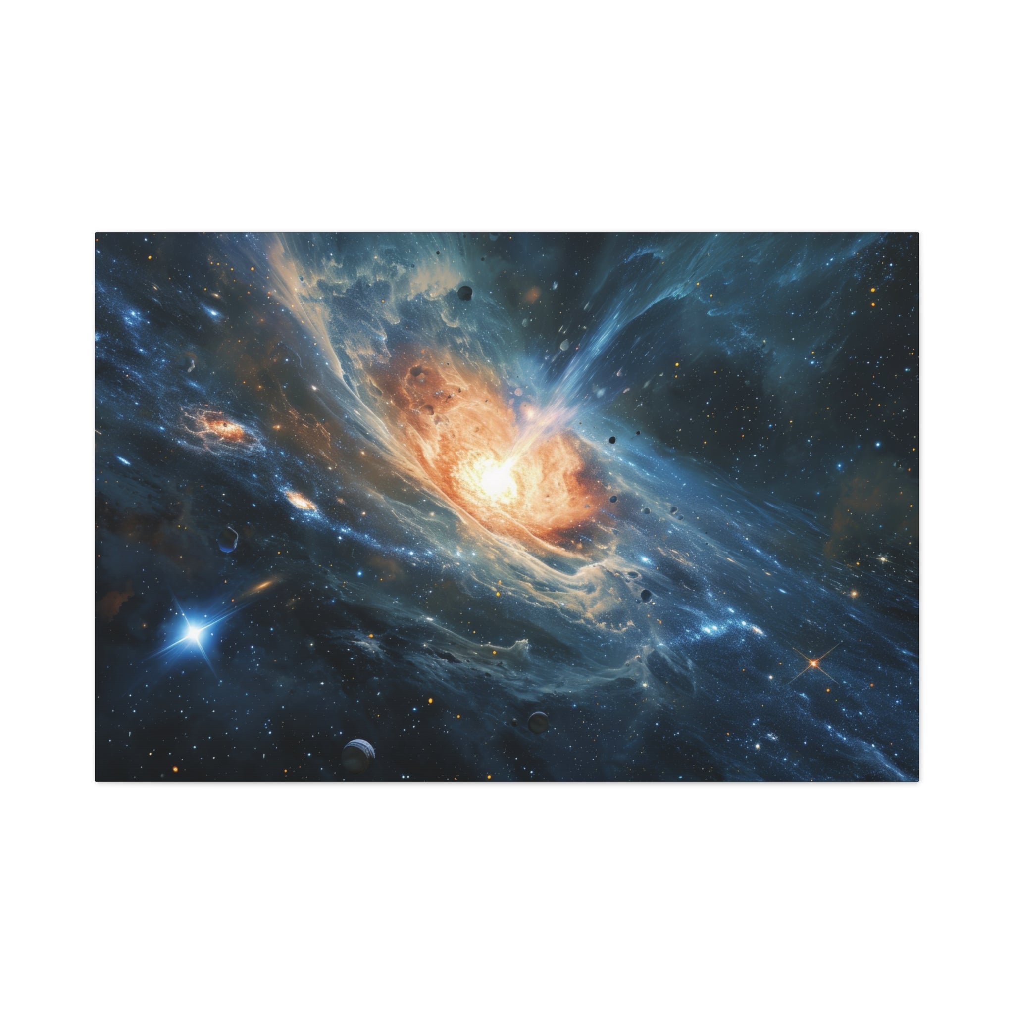 Supernova Symphony: Cosmic Convergence Canvas Art