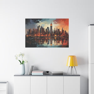 Abstract New York City Sunset Skyline Art - MiTo Store