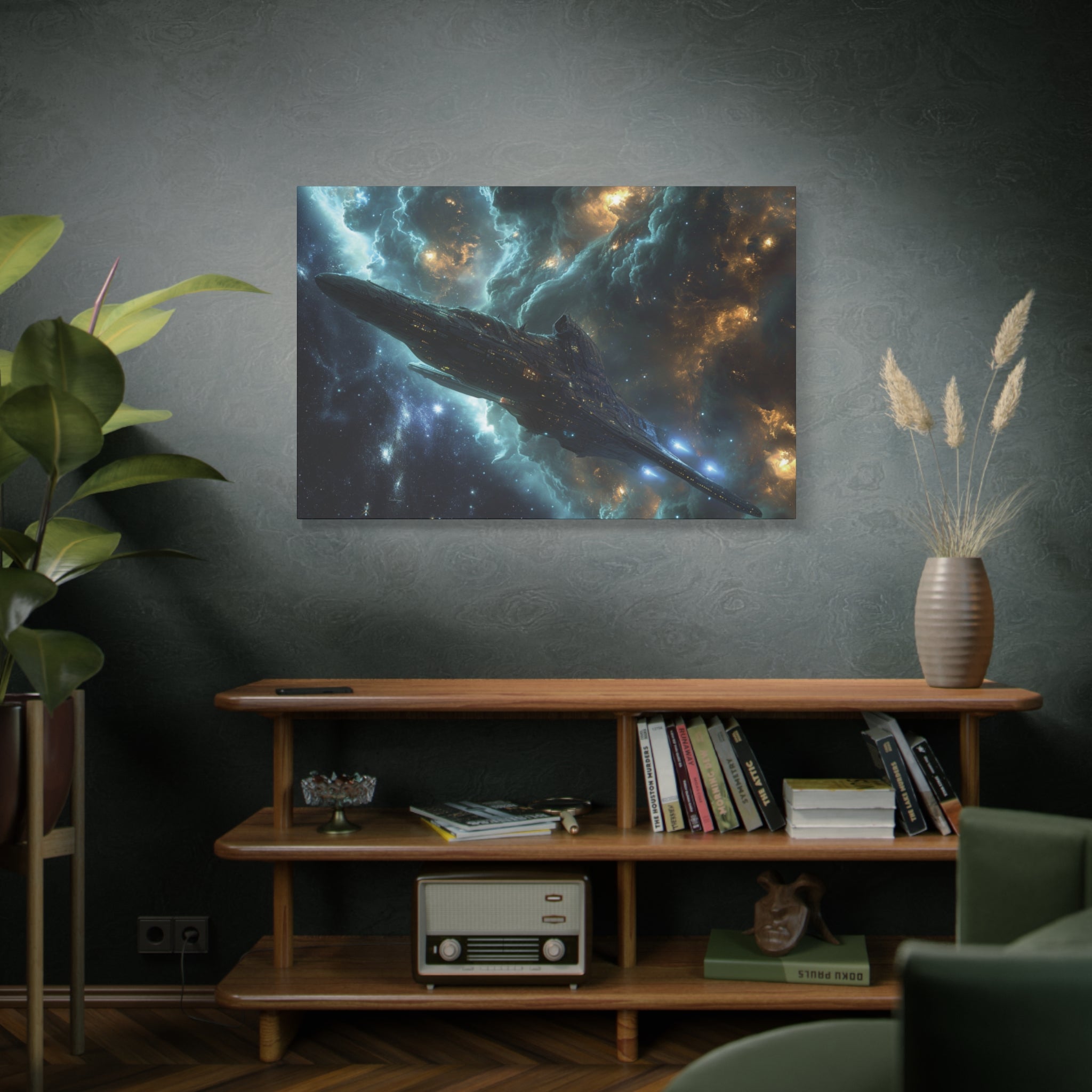 Nebula Navigator Starship Canvas Art - MiTo Store