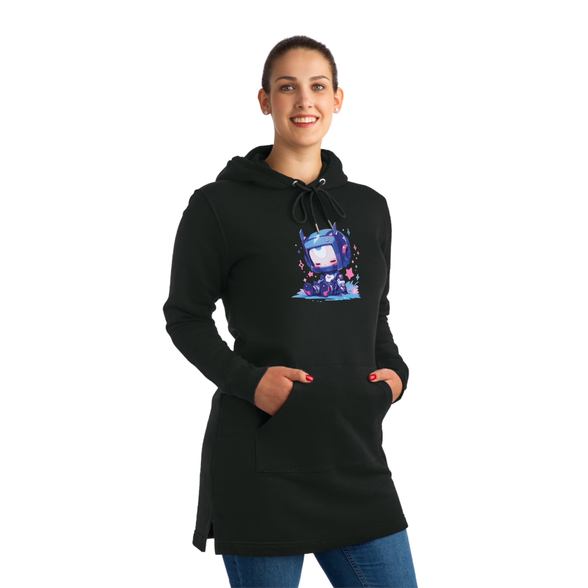Adorable Robot Themed Hoodie Dress - MiTo Store