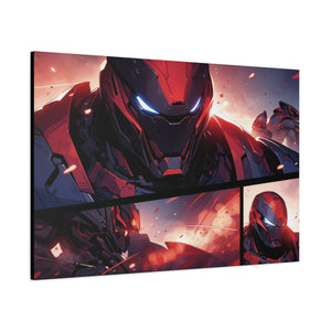 Ironclad Resolve: Mech Warrior Comics Canvas Art - MiTo Store