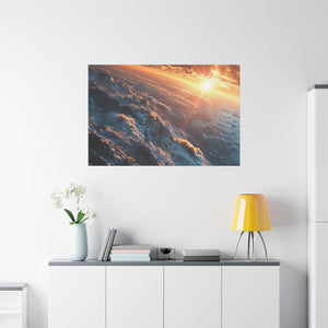 Celestial Peaks: Sunrise Over Interstellar Mountains Canvas Art - MiTo Store