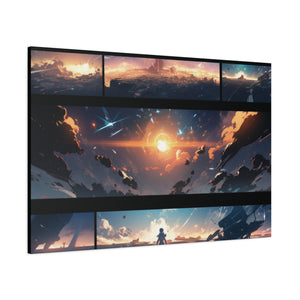 Galactic Horizon: Space Opera Panel Canvas Art - MiTo Store