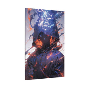 Elemental Veil: The Shrouded Sorcerer Canvas Art - MiTo Store
