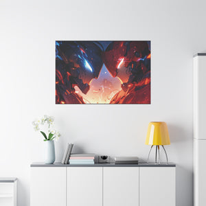 Mechanical Titans: Epic Robotic Duel Comics Canvas Art - MiTo Store