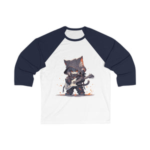 Rockstar Cat 3/4 Sleeve Baseball Tee - MiTo Store