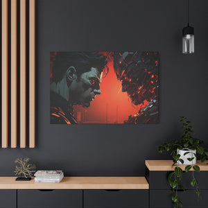 Man Versus Machine: Cybernetic Showdown Comics Canvas Art - MiTo Store