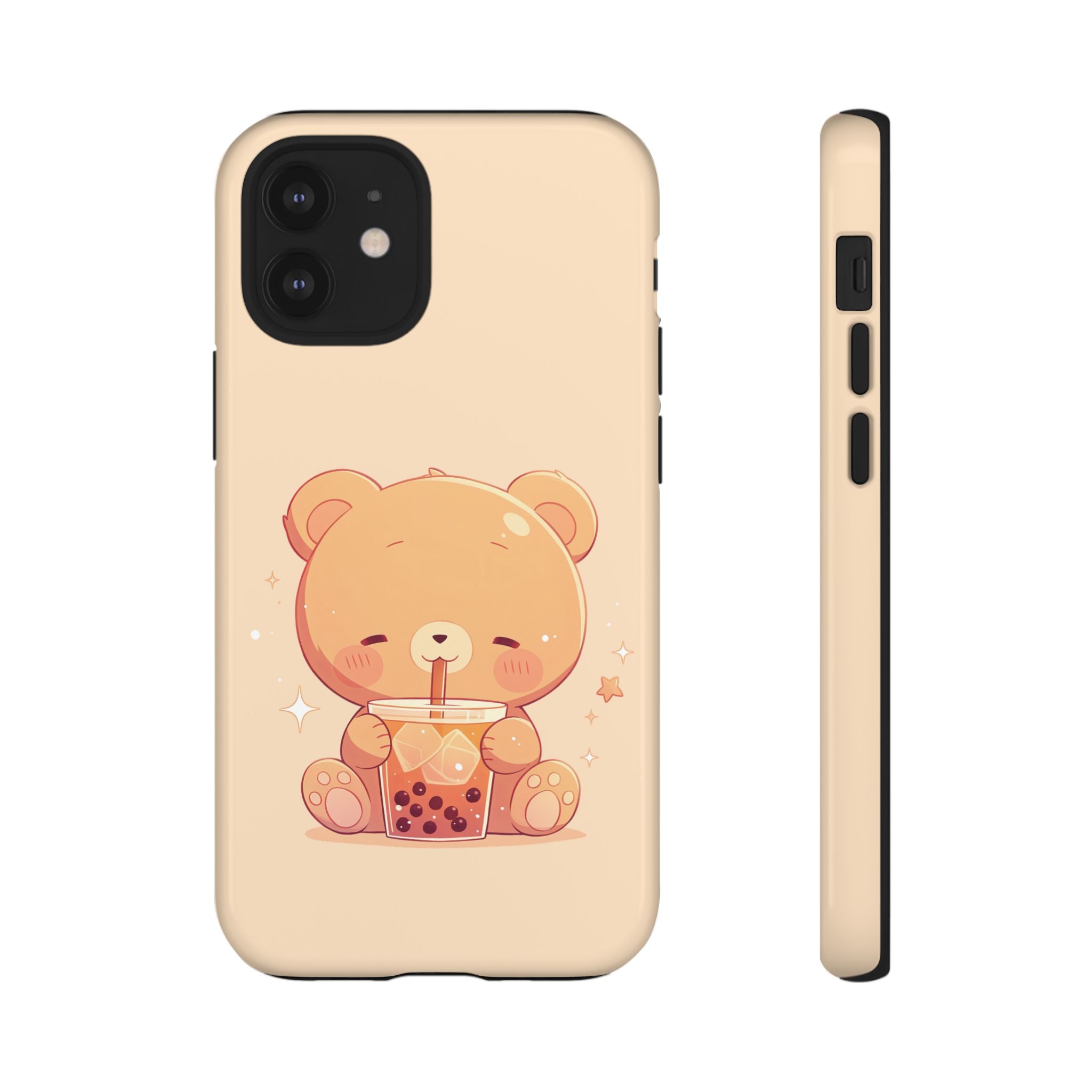 Adorable Bear Drinking Bubble Tea Phone Case - MiTo Store