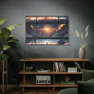 Galactic Horizon: Space Opera Panel Canvas Art - MiTo Store