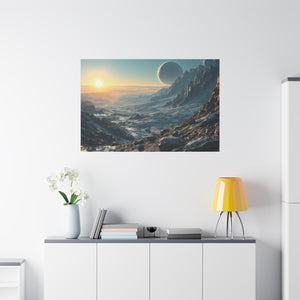 Celestial Dawning: Sunrise Over Extraterrestrial Highlands Canvas Art - MiTo Store