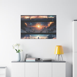 Galactic Horizon: Space Opera Panel Canvas Art - MiTo Store