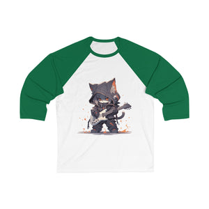 Rockstar Cat 3/4 Sleeve Baseball Tee - MiTo Store