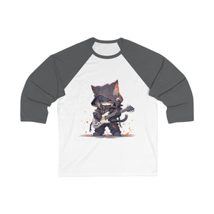 Rockstar Cat 3/4 Sleeve Baseball Tee - MiTo Store
