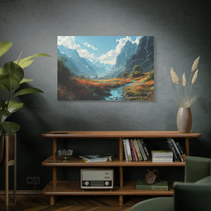 Alpine Bloom: Mountain Meadow Canvas Art - MiTo Store