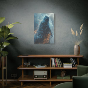 Mystical Blue Cloaked Figure Wall Art - MiTo Store