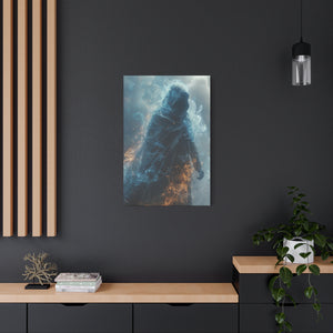 Mystical Blue Cloaked Figure Wall Art - MiTo Store