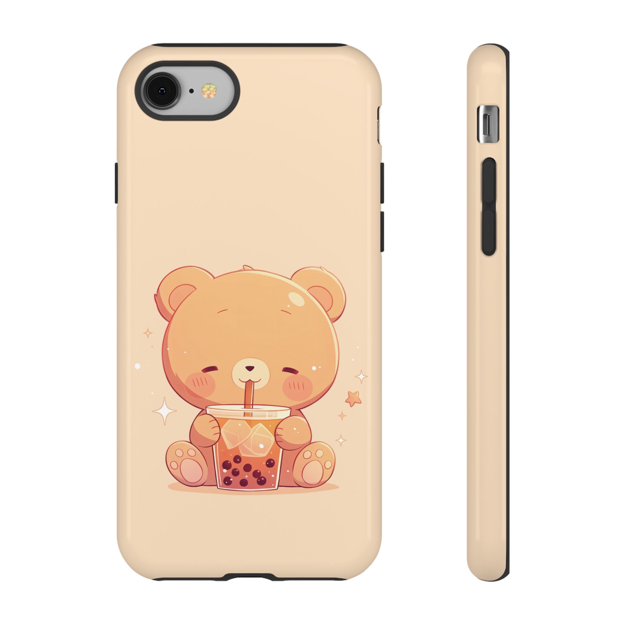 Adorable Bear Drinking Bubble Tea Phone Case - MiTo Store