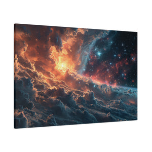Celestial Inferno: The Galactic Divide Canvas Art - MiTo Store