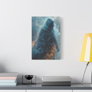 Mystical Blue Cloaked Figure Wall Art - MiTo Store
