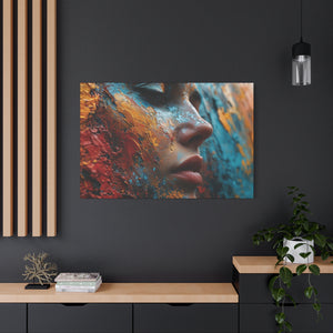 Chromatic Contours: A Portrait in Paint Canvas Art - MiTo Store