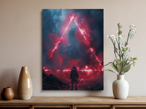 Red Triangle Portal Wall Art - MiTo Store