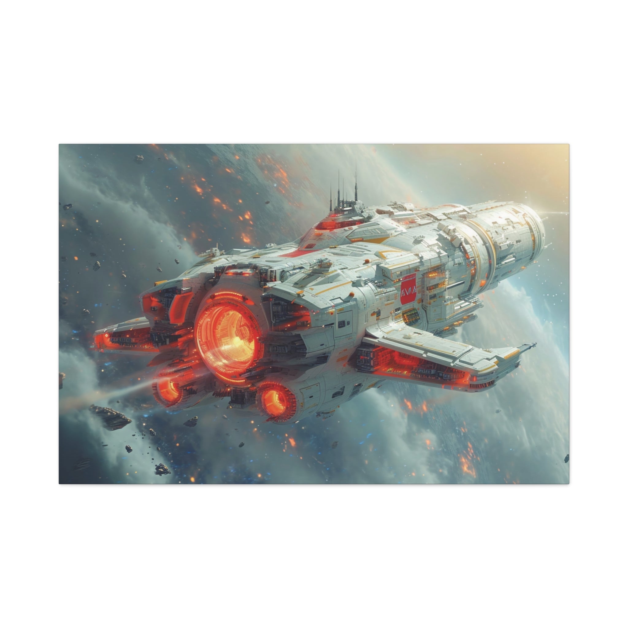 Interstellar Explorer Vessel Canvas Art