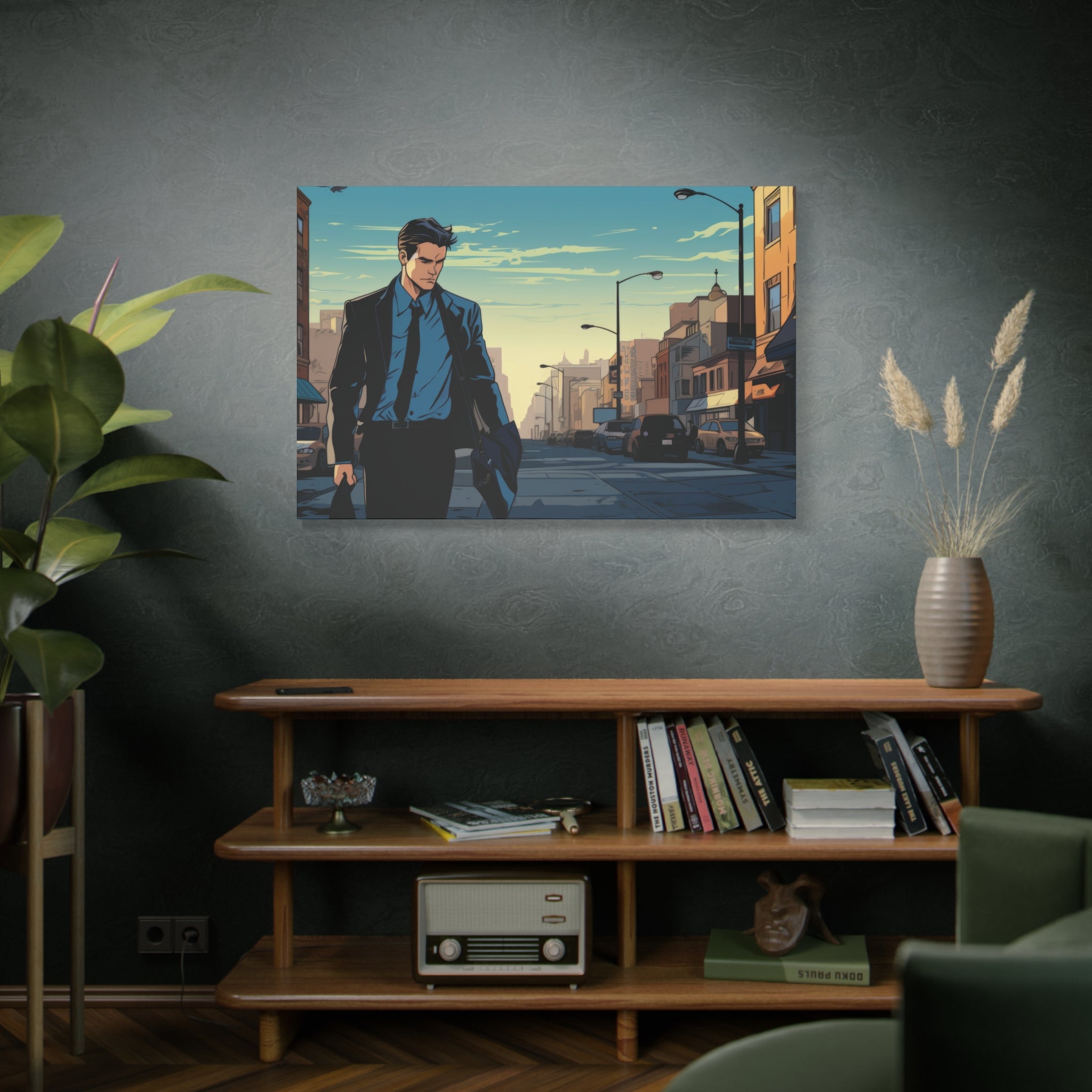 Dawn of Ambition: Graphic Novel Style Urban Tale Canvas Art - MiTo Store