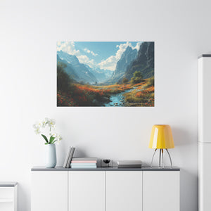 Alpine Bloom: Mountain Meadow Canvas Art - MiTo Store