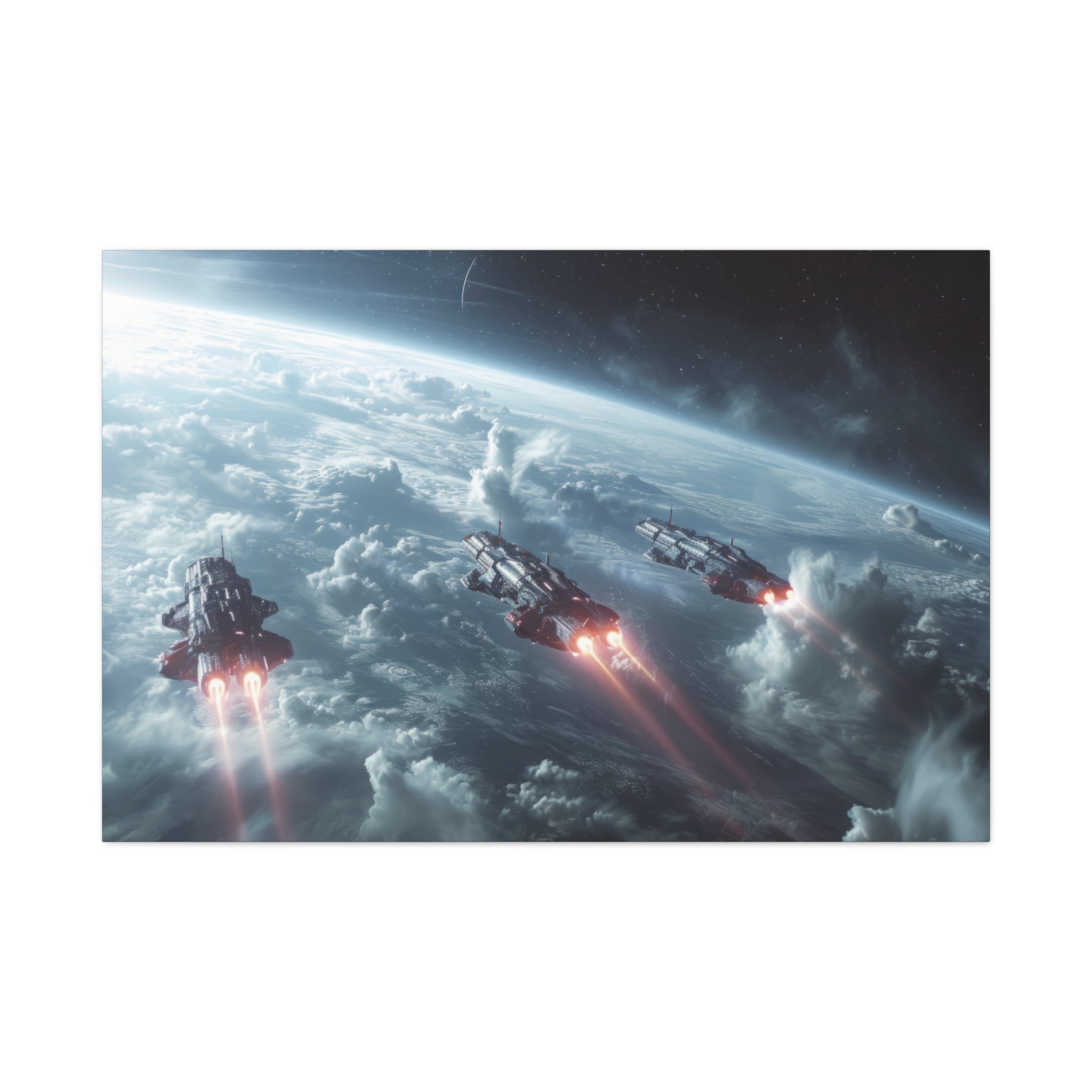 Orbital Fleet Maneuvers Canvas Art