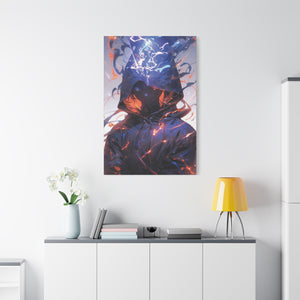 Elemental Veil: The Shrouded Sorcerer Canvas Art - MiTo Store