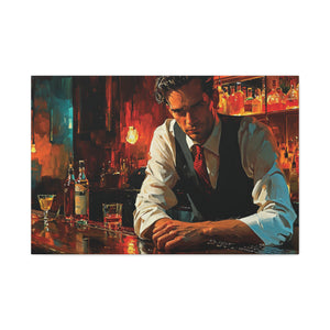Vintage Bar Scene Canvas Art - MiTo Store
